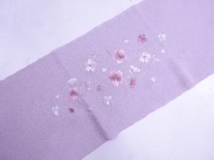リサイクル　和装小物　半衿　刺繍　ちりめん交織　金糸　桜模様